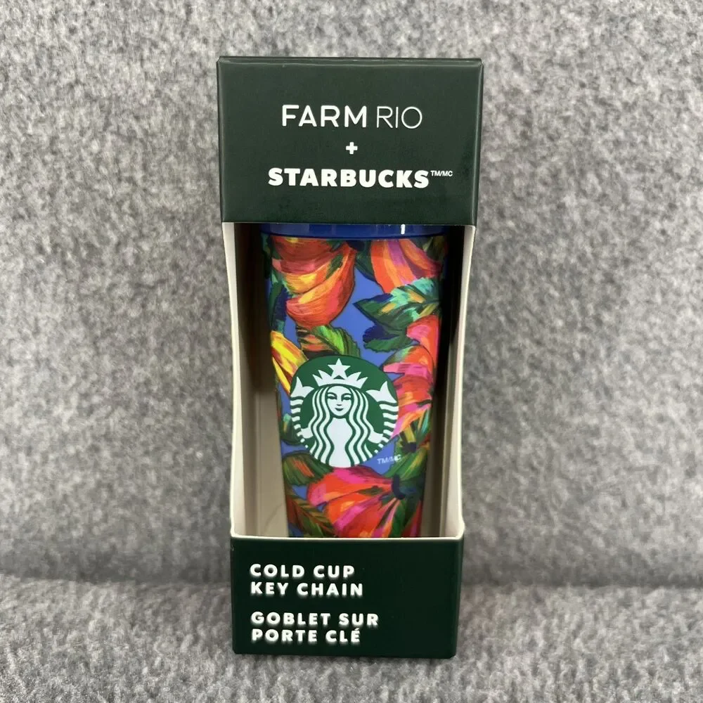 Starbucks Limited Edition Farm Rio Blue Banana Collection Tumbler Key Chain 24oz